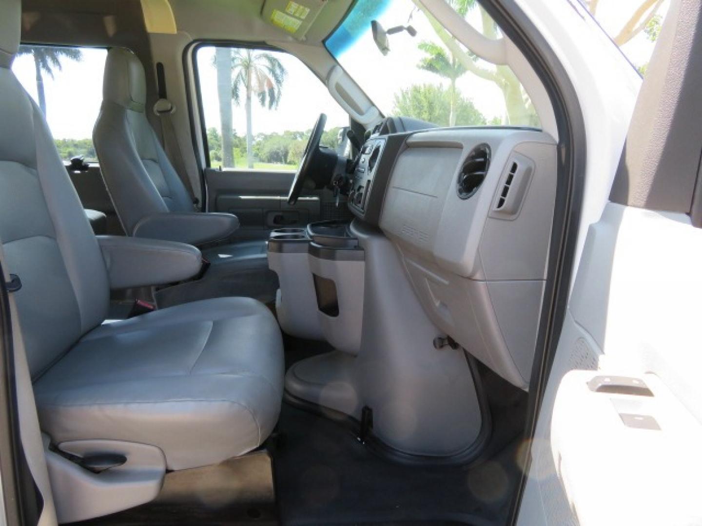 2014 White /Gray Ford E-Series Van (1FTNE1EW1ED) , Automatic transmission, located at 4301 Oak Circle #19, Boca Raton, FL, 33431, (954) 561-2499, 26.388861, -80.084038 - Photo#75